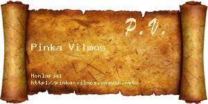 Pinka Vilmos névjegykártya